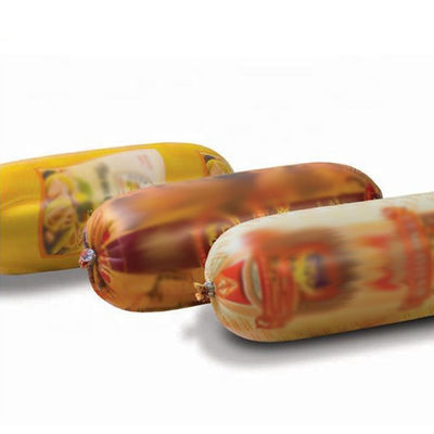 Capa de salsicha artificial e personalizada para impressão, filme de embalagem de alimentos PA/PE