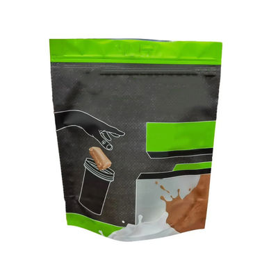 Saco de proteína de soro de leite com revestimento de PVDC KPET à prova de umidade Stand up Zip Lock Gravure Printing