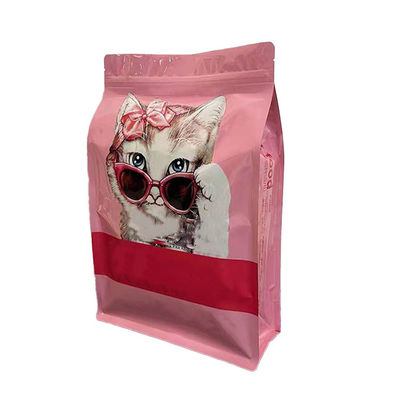 Logotipo personalizado Selo de oito lados Saco de plástico laminado 40mic ~ 250mic Para sacos de alimentos para animais de estimação