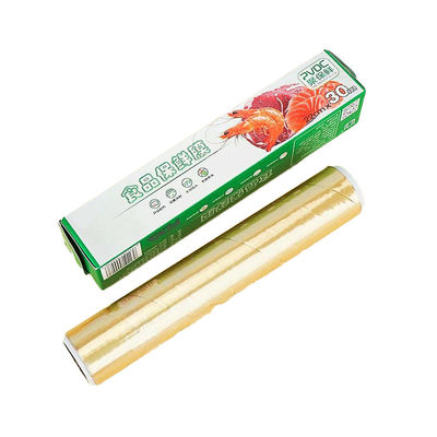 Boa segurança 30cm*15m PVDC Food Cling Wrap Film para Sandwich Temperatura interna 140 oC
