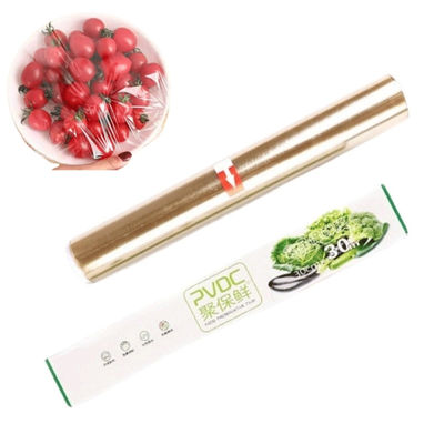 Boa segurança 30cm*15m PVDC Food Cling Wrap Film para Sandwich Temperatura interna 140 oC