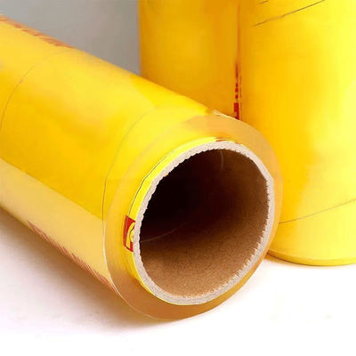 Filme de adesão de plástico para alimentos domésticos PVC / PVDC / PE / LDPE com cortador de slide