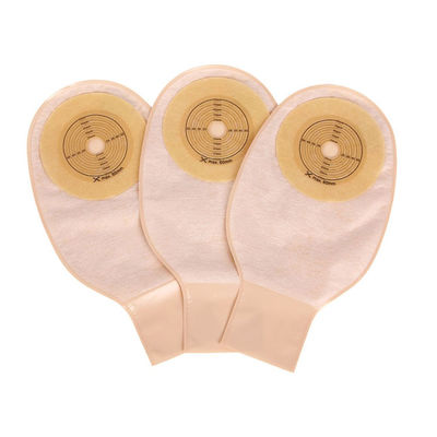 Saco de ostomia fechado, fecho com pinça de saco, drenável, 15-60 mm, bege