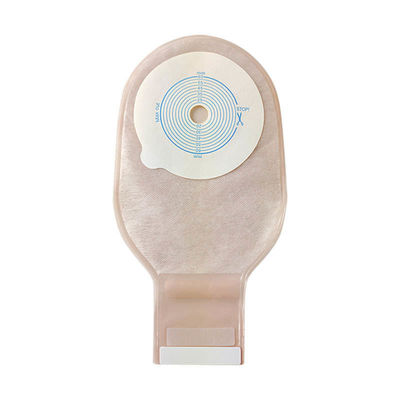 Saco médico de uma peça de ostomia Saco de estoma Cor bege Drenável 65mm Corte Sistema de uma peça Saco de ostomia