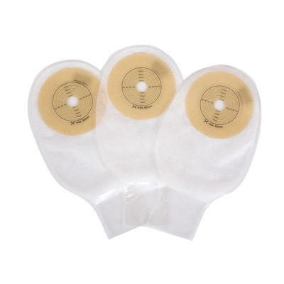 Saco de colostomia de linho único, fecho de pinça de bolsa aberta e transparente, drenável 15-60 mm