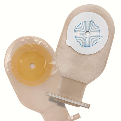 Saco de colostomia de colostomia transparente ou bege, gancho de plástico, tipo saco aberto/fechado