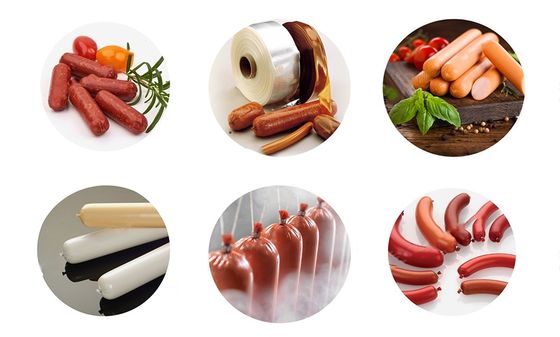 Personalização Salsichas Fumadas Película Tubular de Salsicha Pvdc