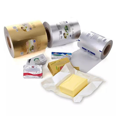 Laminado de baixa temperatura selos térmicos à medida Laca Folha de alumínio Queijo Embalagem Papel de embrulho Margarina manteiga filme de embrulho