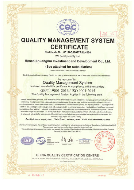 China Luohe Lianbang Chemical Co., Ltd. Certificações